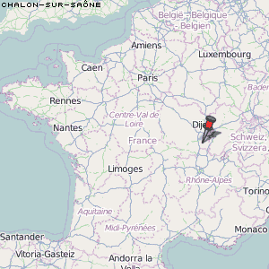 Chalon-sur-Saône Karte Frankreich