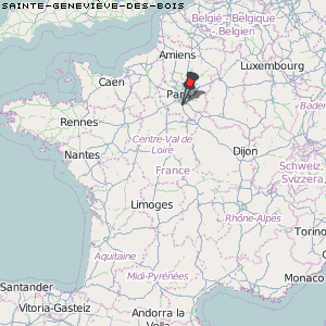 Sainte-Geneviève-des-Bois Karte Frankreich