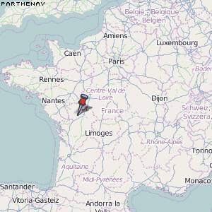 Parthenay Karte Frankreich