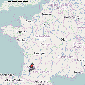 Mont-de-Marsan Karte Frankreich