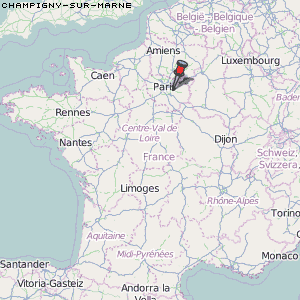 Champigny-sur-Marne Karte Frankreich