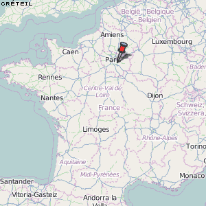 Créteil Karte Frankreich