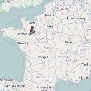 Laval Karte Frankreich