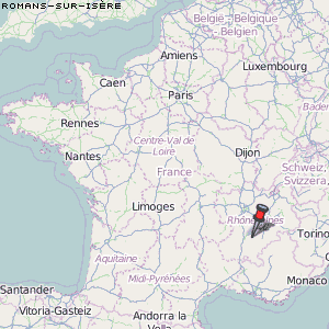 Romans-sur-Isère Karte Frankreich