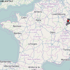 Sélestat Karte Frankreich