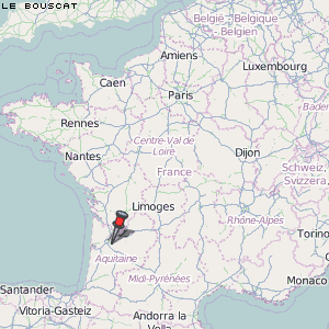 Le Bouscat Karte Frankreich
