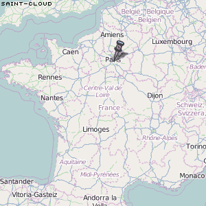 Saint-Cloud Karte Frankreich