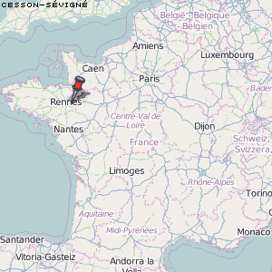 Cesson-Sévigné Karte Frankreich
