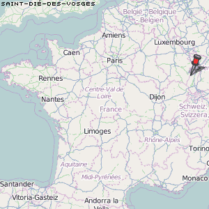 Saint-Dié-des-Vosges Karte Frankreich