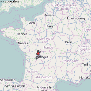 Angoulême Karte Frankreich