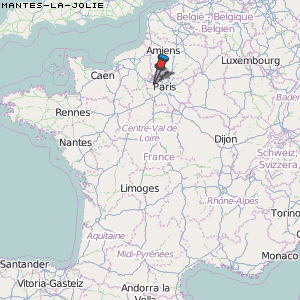 Mantes-la-Jolie Karte Frankreich