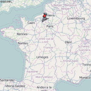 Oissel Karte Frankreich