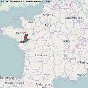 Saint-Sébastien-sur-Loire Karte Frankreich