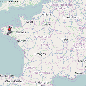Concarneau Karte Frankreich