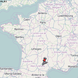 Albi Karte Frankreich
