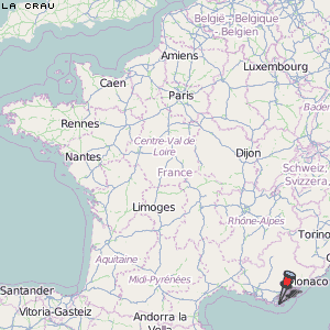 La Crau Karte Frankreich