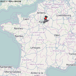 Sucy-en-Brie Karte Frankreich