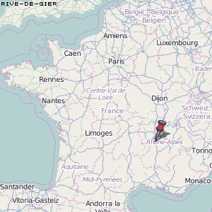 Rive-de-Gier Karte Frankreich