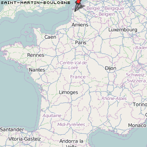 Saint-Martin-Boulogne Karte Frankreich