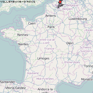 Villeneuve-d'Ascq Karte Frankreich
