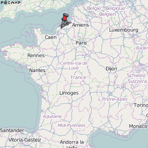 Fécamp Karte Frankreich