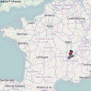 Saint-Fons Karte Frankreich