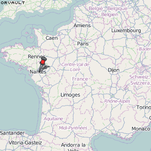 Orvault Karte Frankreich