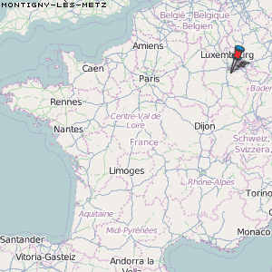 Montigny-lès-Metz Karte Frankreich