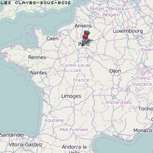 Les Clayes-sous-Bois Karte Frankreich