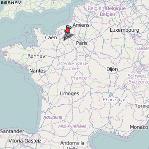 Bernay Karte Frankreich