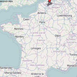 Bondues Karte Frankreich