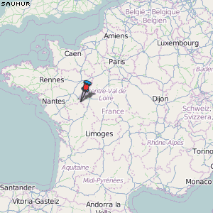 Saumur Karte Frankreich