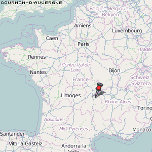 Cournon-d'Auvergne Karte Frankreich