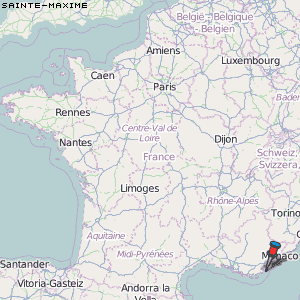Sainte-Maxime Karte Frankreich