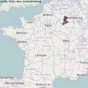 Châlons-en-Champagne Karte Frankreich