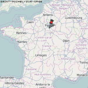 Saint-Michel-sur-Orge Karte Frankreich