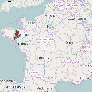 Auray Karte Frankreich