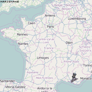 Marignane Karte Frankreich