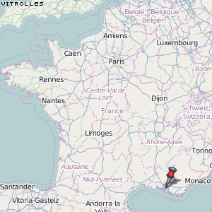 Vitrolles Karte Frankreich