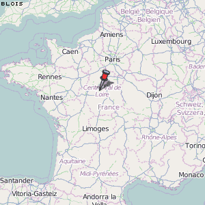 Blois Karte Frankreich