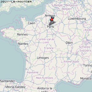 Jouy-le-Moutier Karte Frankreich