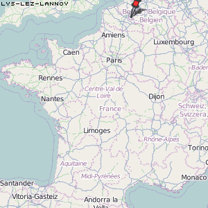 Lys-lez-Lannoy Karte Frankreich
