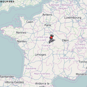 Bourges Karte Frankreich