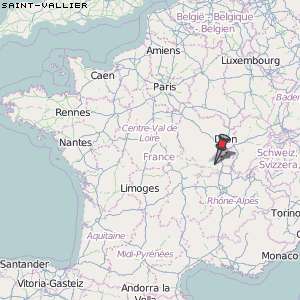 Saint-Vallier Karte Frankreich