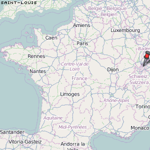 Saint-Louis Karte Frankreich