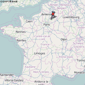 Compiègne Karte Frankreich