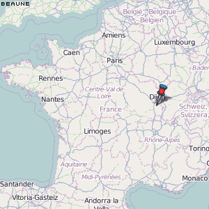 Beaune Karte Frankreich