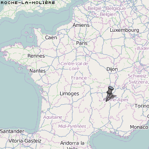 Roche-la-Molière Karte Frankreich