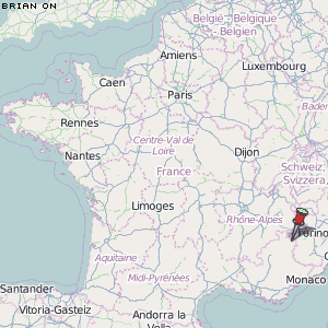 Briançon Karte Frankreich