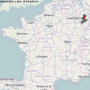 Behren-lès-Forbach Karte Frankreich
